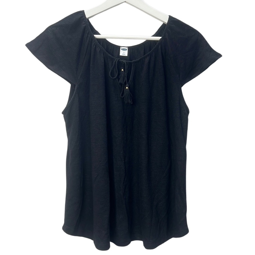 Old Navy Short Sleeve Blouse in Black